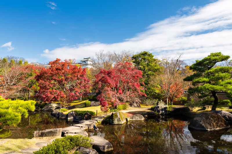 Explora la belleza del jardín Koko-en en Japón con viajes juveniles a Japón: un lugar sereno para la relajación.